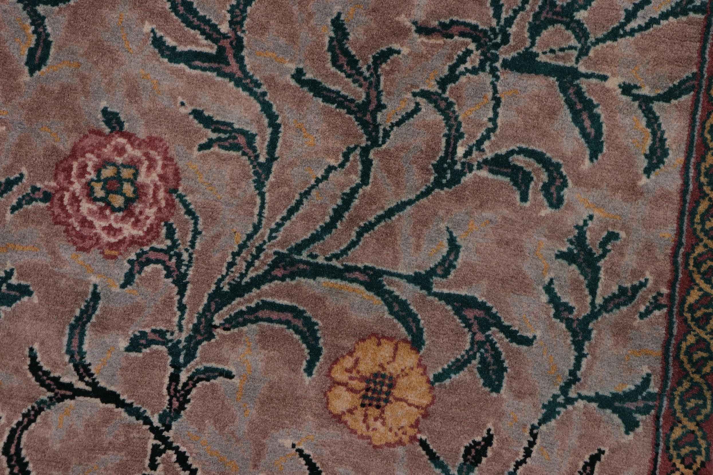 handmade Transitional Jasmain Lt. Brown Lt. Brown Hand Knotted RECTANGLE 100% WOOL area rug 4x6