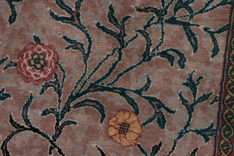 handmade Transitional Jasmain Lt. Brown Lt. Brown Hand Knotted RECTANGLE 100% WOOL area rug 4x6