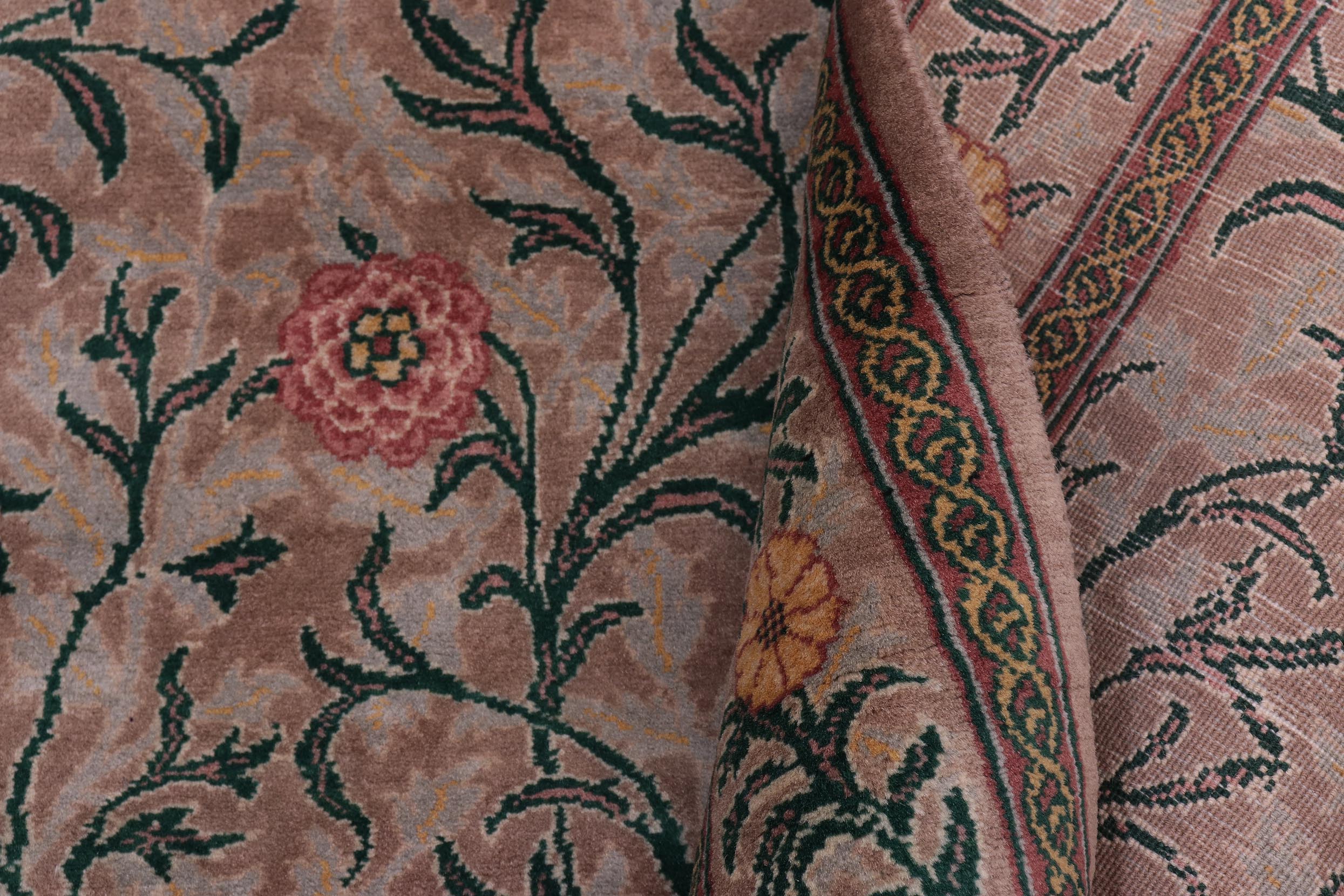 handmade Transitional Jasmain Lt. Brown Lt. Brown Hand Knotted RECTANGLE 100% WOOL area rug 4x6