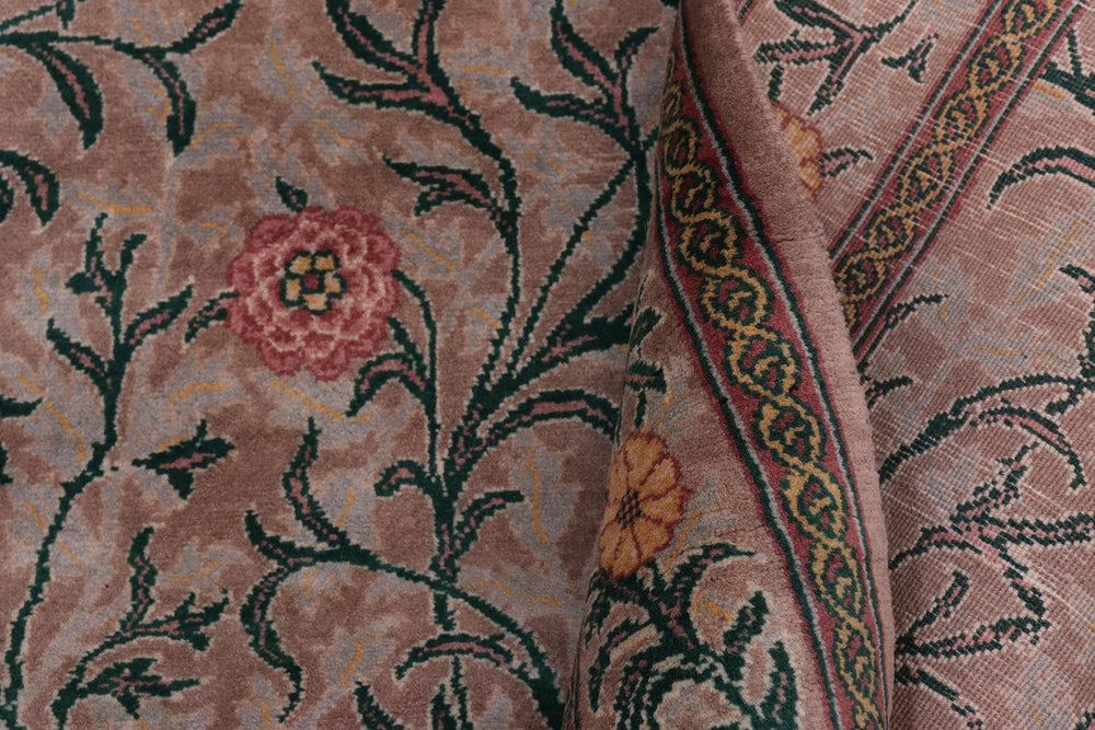 handmade Transitional Jasmain Lt. Brown Lt. Brown Hand Knotted RECTANGLE 100% WOOL area rug 4x6