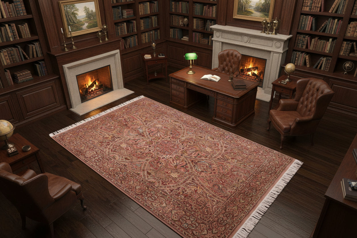 handmade Traditional Razia Lt. Brown Lt. Brown Hand Knotted RECTANGLE 100% WOOL area rug 4x6