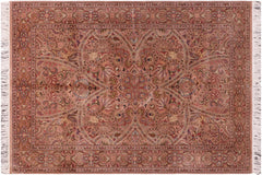 handmade Traditional Razia Lt. Brown Lt. Brown Hand Knotted RECTANGLE 100% WOOL area rug 4x6