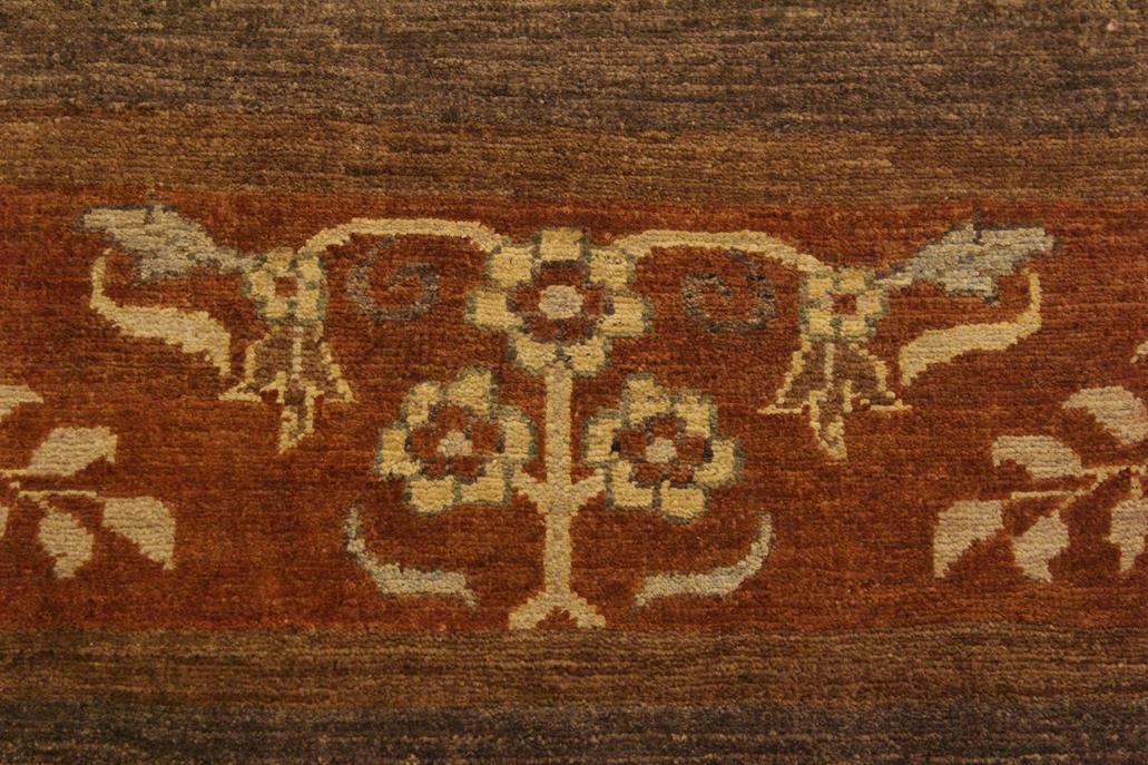 handmade Modern Gabbeh Brown Rust Hand Knotted RECTANGLE 100% WOOL area rug 4 x 6