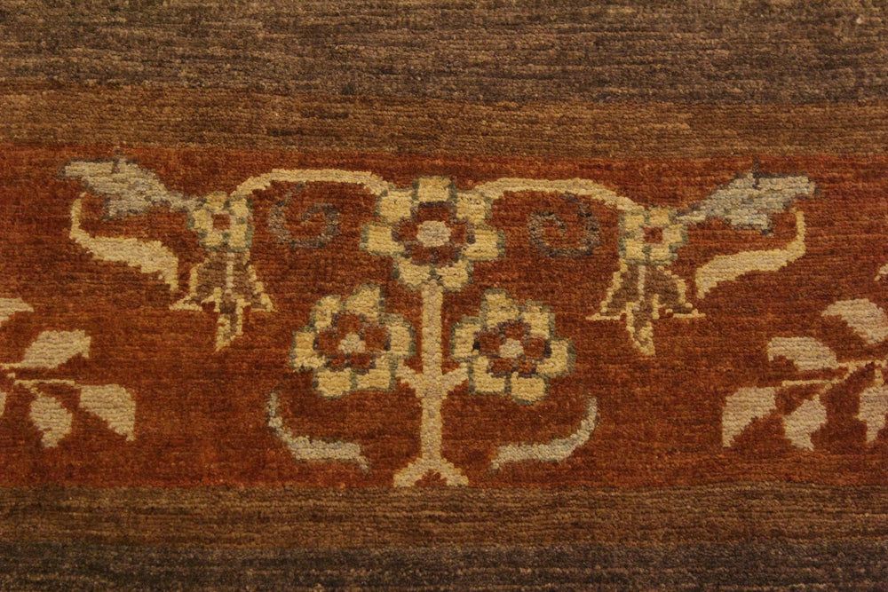 handmade Modern Gabbeh Brown Rust Hand Knotted RECTANGLE 100% WOOL area rug 4' x 6'