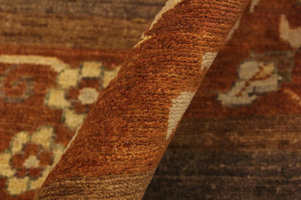 handmade Modern Gabbeh Brown Rust Hand Knotted RECTANGLE 100% WOOL area rug 4 x 6