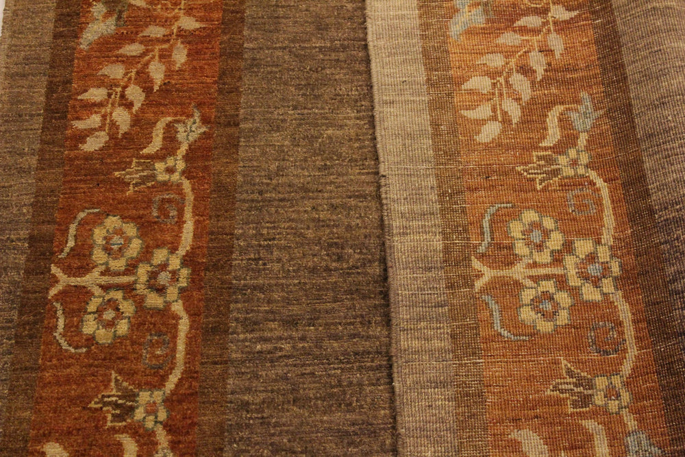 handmade Modern Gabbeh Brown Rust Hand Knotted RECTANGLE 100% WOOL area rug 4' x 6'