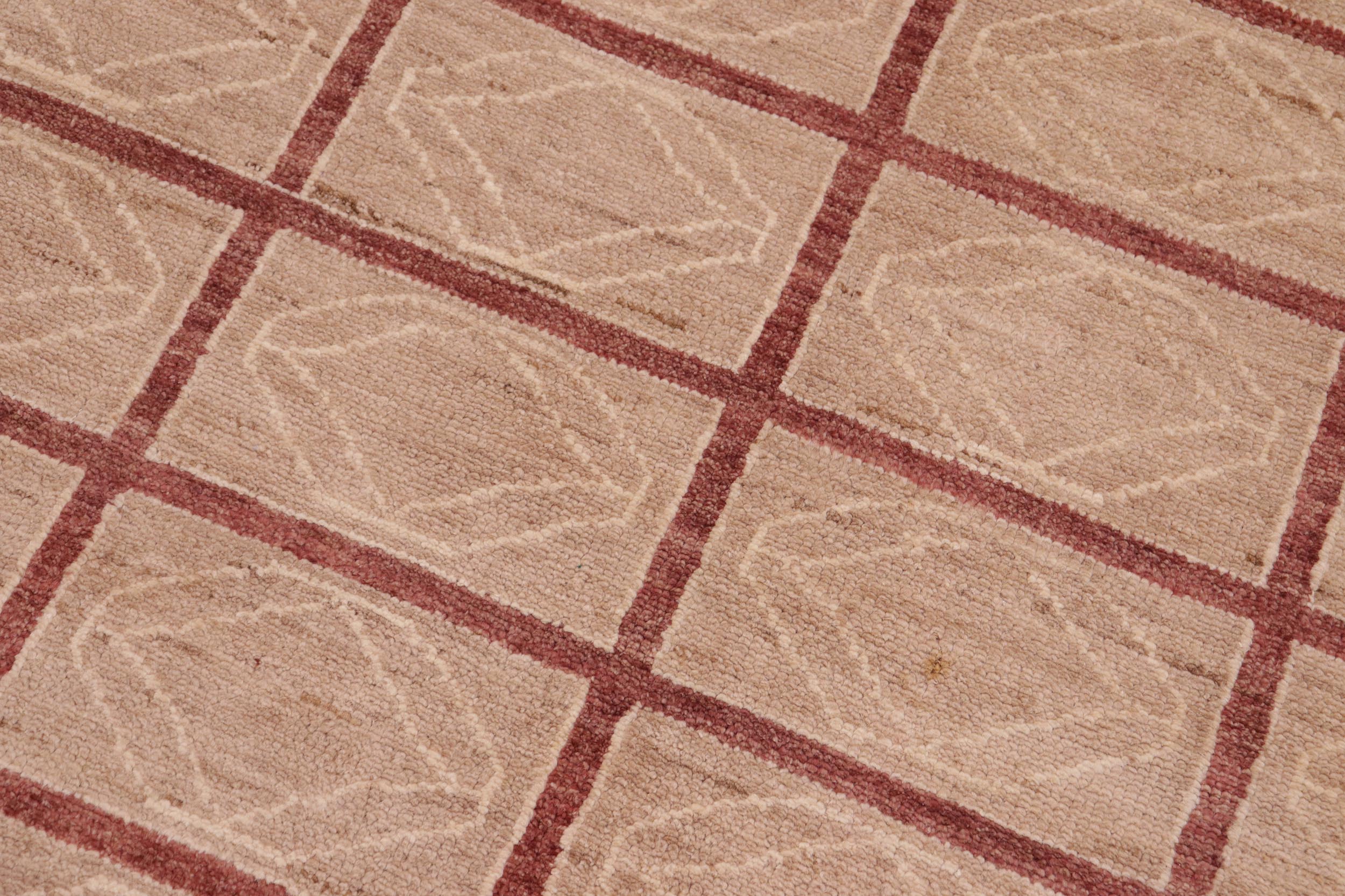 handmade Modern Gabbeh Tan Aubergine Hand Knotted RECTANGLE 100% WOOL area rug 8' x 10'