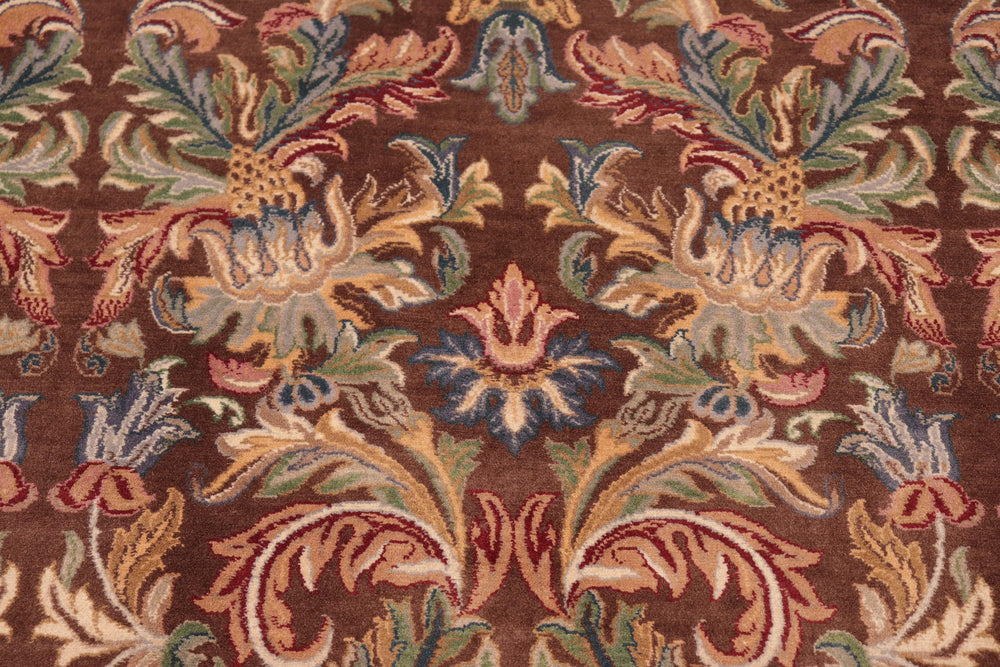 handmade Transitional Imran Brown Gold Hand Knotted RECTANGLE 100% WOOL area rug 8x10