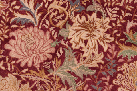 handmade Transitional Spring Red Brown Hand Knotted RECTANGLE 100% WOOL area rug 8x10