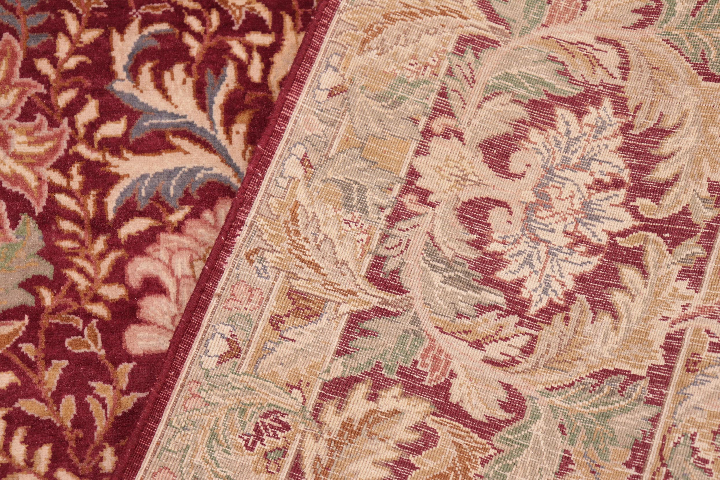 handmade Transitional Spring Red Brown Hand Knotted RECTANGLE 100% WOOL area rug 8x10