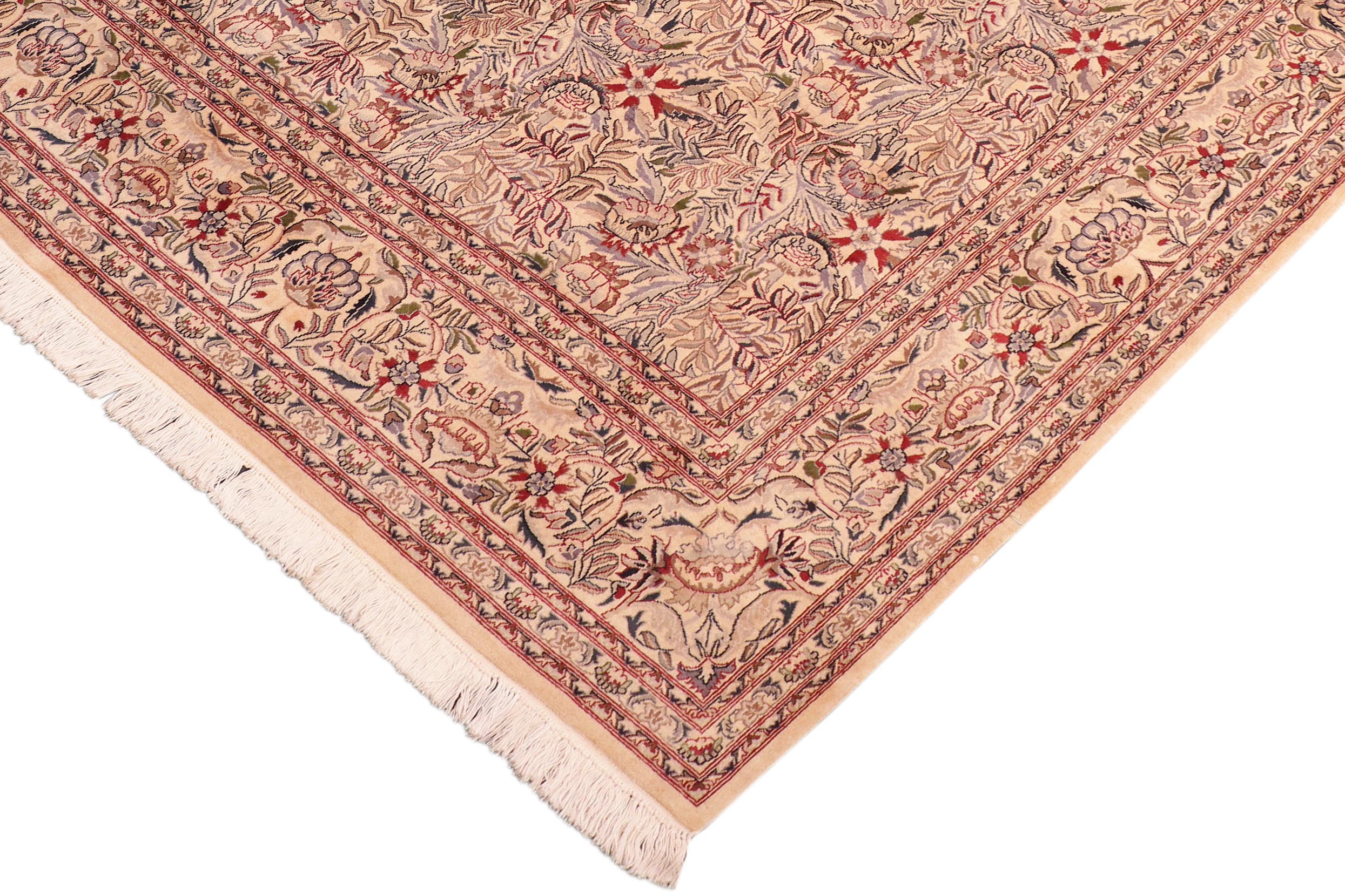 handmade Transitional Nagi Beige Red Hand Knotted RECTANGLE 100% WOOL area rug 8x11