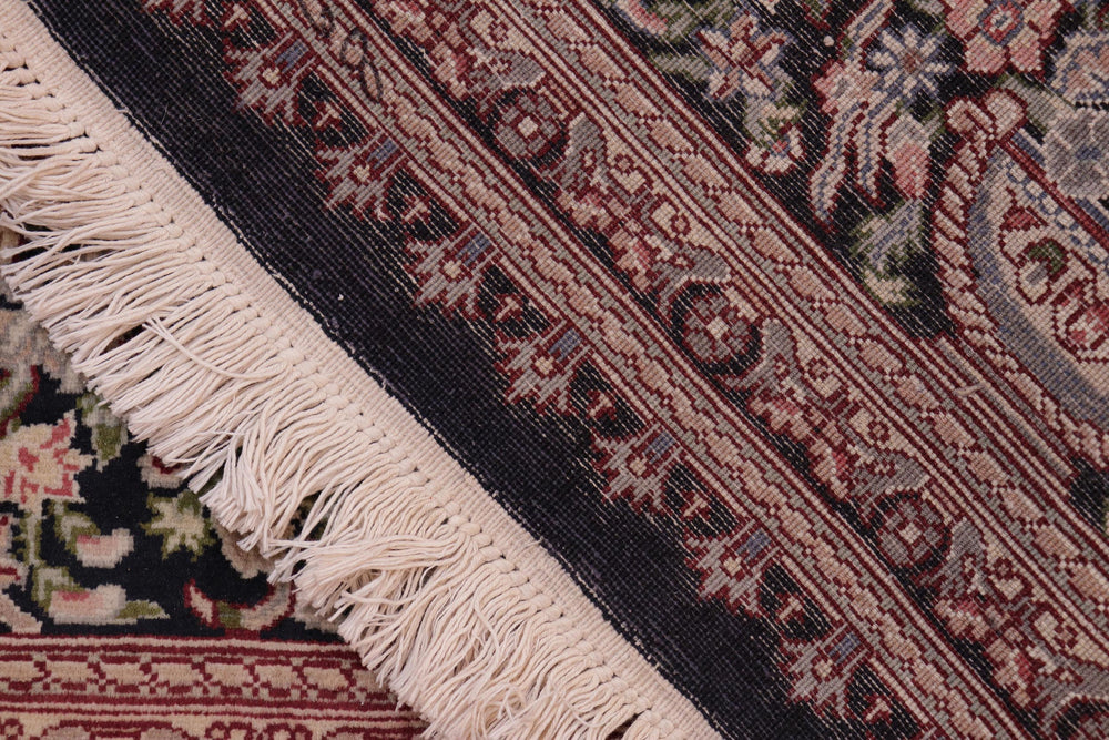 handmade Traditional Tamour Black Beige Hand Knotted RECTANGLE 100% WOOL area rug 8x10