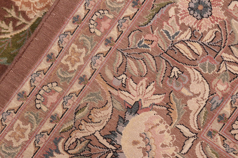 handmade Traditional Nagi Brown Blue Hand Knotted RECTANGLE 100% WOOL area rug 8x10