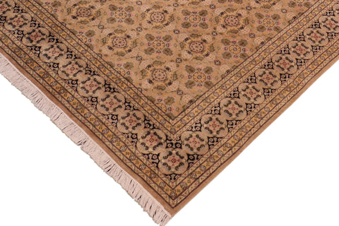 handmade Transitional Gulzar Gold Black Hand Knotted RECTANGLE 100% WOOL area rug 8x10