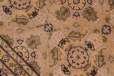 handmade Transitional Gulzar Gold Black Hand Knotted RECTANGLE 100% WOOL area rug 8x10