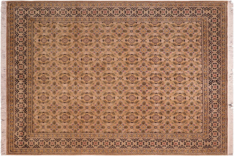 handmade Transitional Gulzar Gold Black Hand Knotted RECTANGLE 100% WOOL area rug 8x10