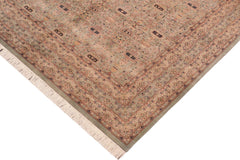 handmade Transitional Razia Green Blue Hand Knotted RECTANGLE 100% WOOL area rug 8x10