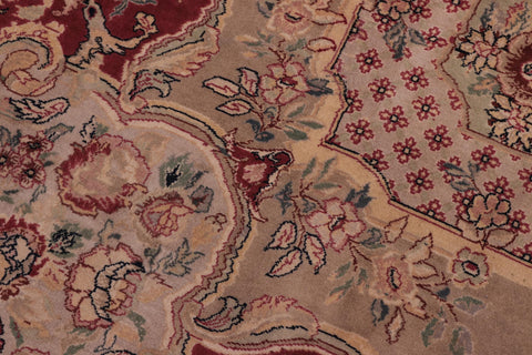 handmade Traditional Haider Lt. Green Lt.red Hand Knotted RECTANGLE 100% WOOL area rug 8x10