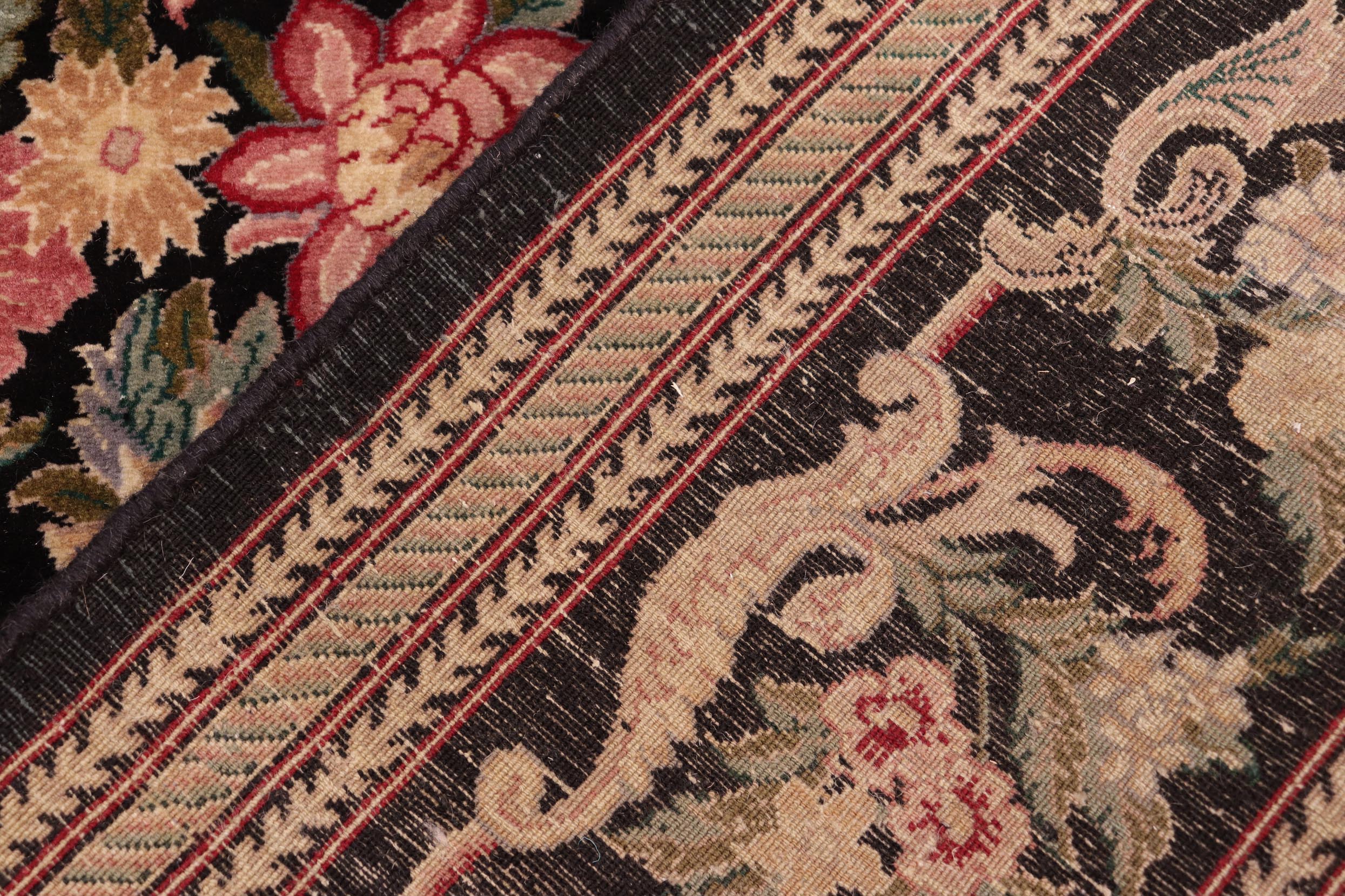 handmade Transitional David Black Green Hand Knotted RECTANGLE 100% WOOL area rug 8x10