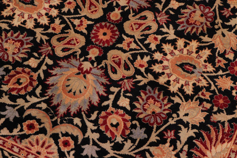 handmade Transitional New Asif Black Tan Hand Knotted RECTANGLE 100% WOOL area rug 8x10