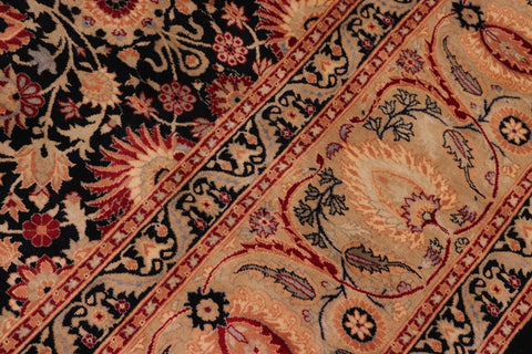 handmade Transitional New Asif Black Tan Hand Knotted RECTANGLE 100% WOOL area rug 8x10