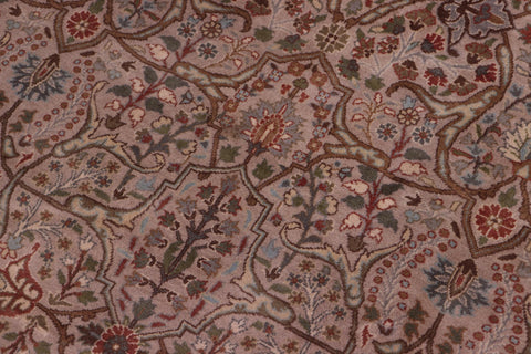 handmade Transitional Tabriz Lt. Gray Copper Hand Knotted RECTANGLE 100% WOOL area rug 8x10