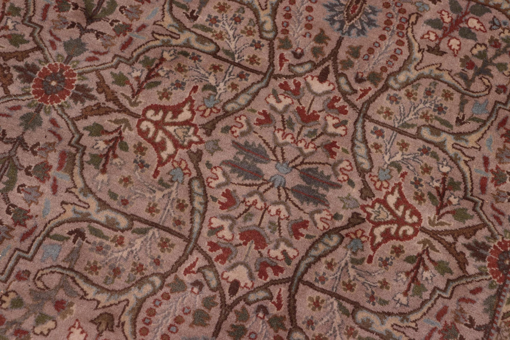 handmade Transitional Tabriz Lt. Gray Copper Hand Knotted RECTANGLE 100% WOOL area rug 8x10