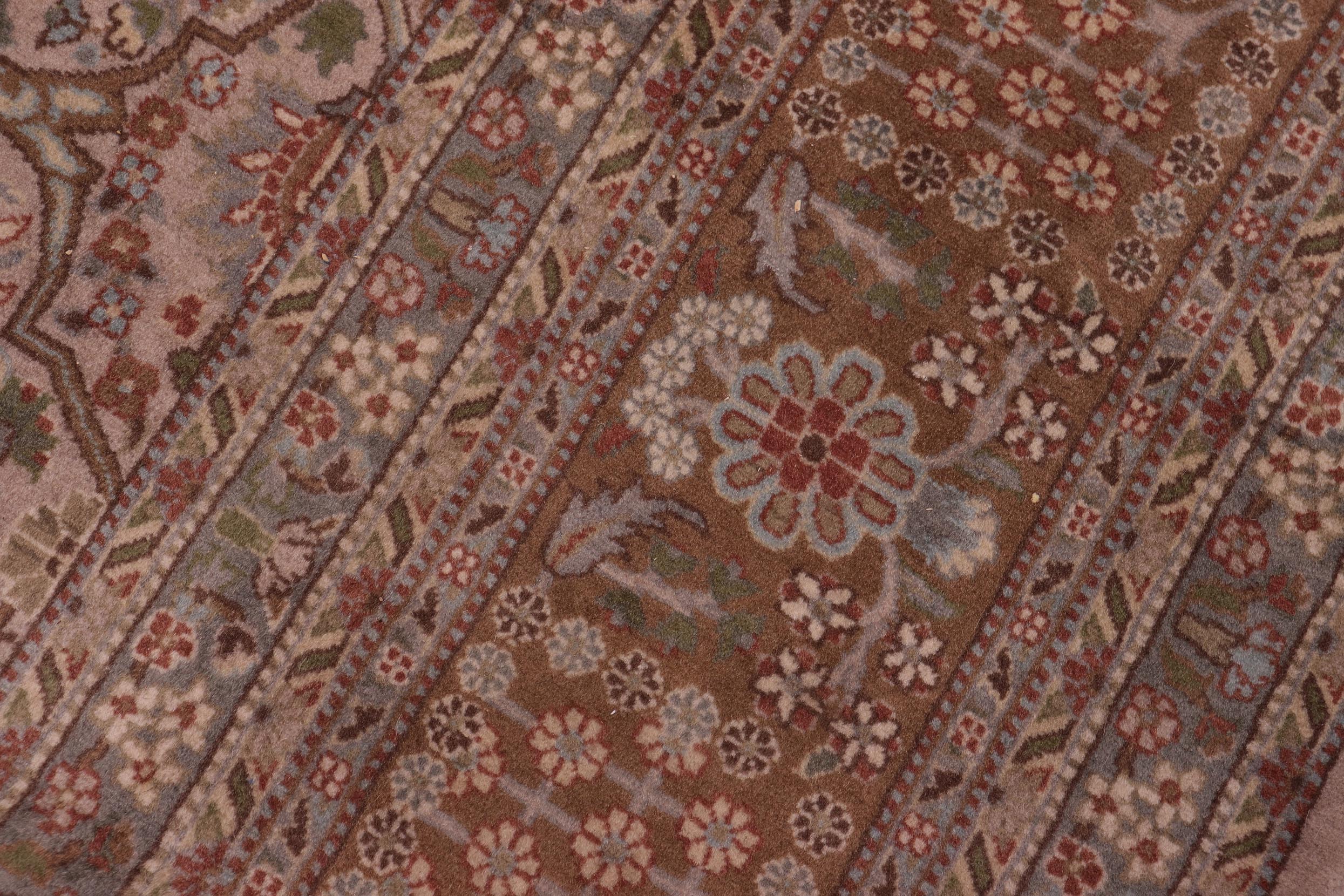 handmade Transitional Tabriz Lt. Gray Copper Hand Knotted RECTANGLE 100% WOOL area rug 8x10