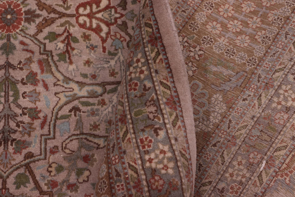 handmade Transitional Tabriz Lt. Gray Copper Hand Knotted RECTANGLE 100% WOOL area rug 8x10