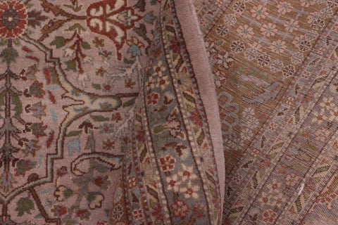 handmade Transitional Tabriz Lt. Gray Copper Hand Knotted RECTANGLE 100% WOOL area rug 8x10