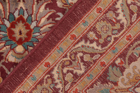 handmade Traditional New Asif Maroon Green Hand Knotted RECTANGLE 100% WOOL area rug 8x10