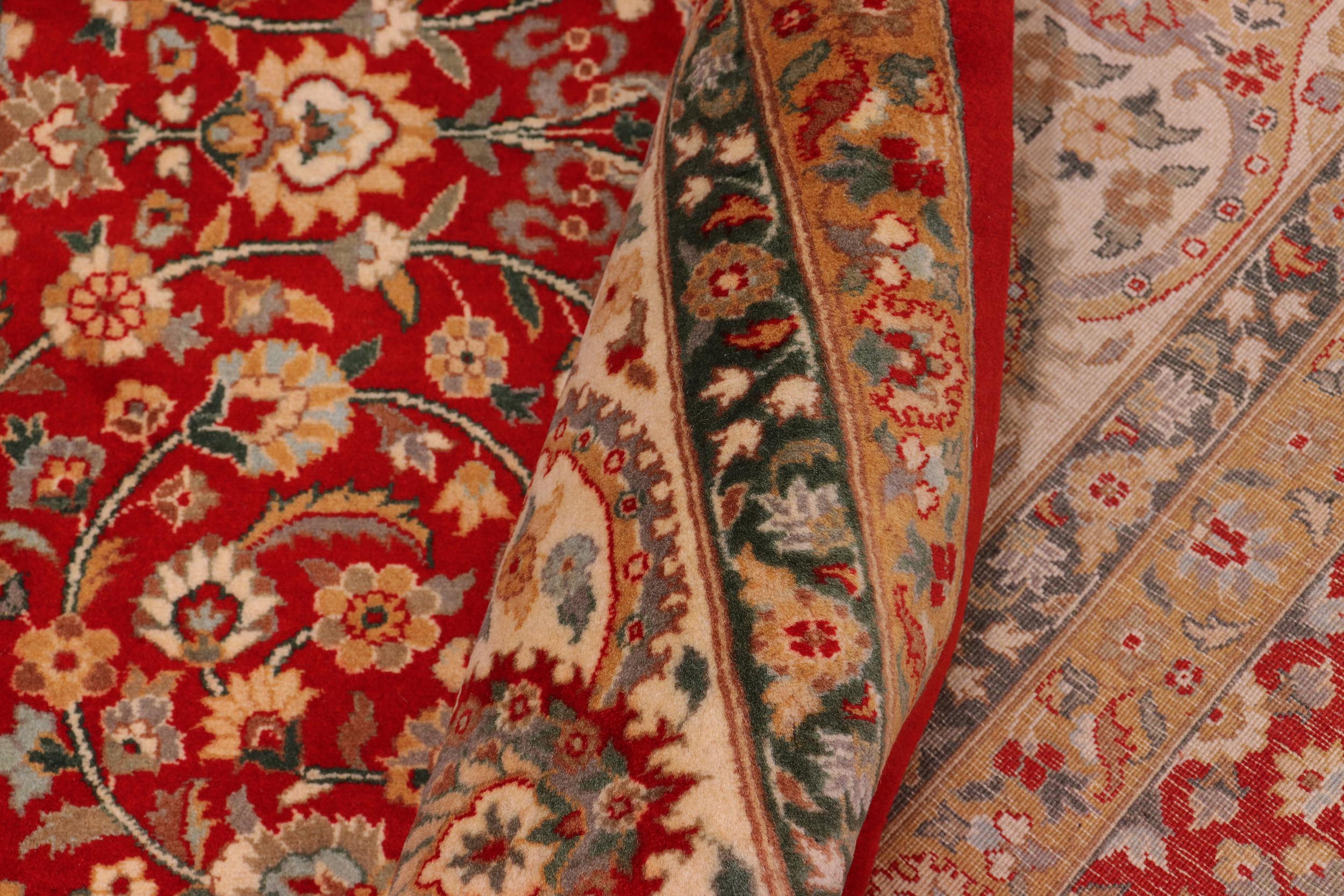 handmade Traditional Regular Red Beige Hand Knotted RECTANGLE 100% WOOL area rug 8x10