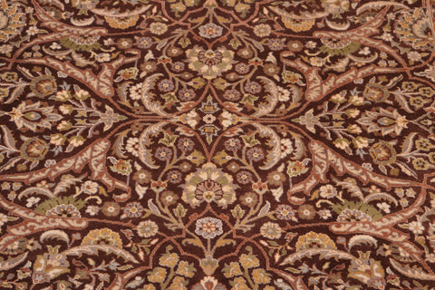 handmade Traditional Regular Brown Green Hand Knotted RECTANGLE 100% WOOL area rug 8x10