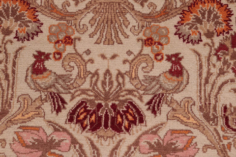 handmade Transitional Sayra Green Beige Hand Knotted RECTANGLE 100% WOOL area rug 8x10