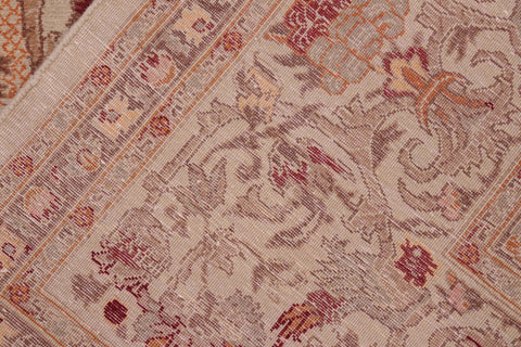 handmade Transitional Sayra Green Beige Hand Knotted RECTANGLE 100% WOOL area rug 8x10