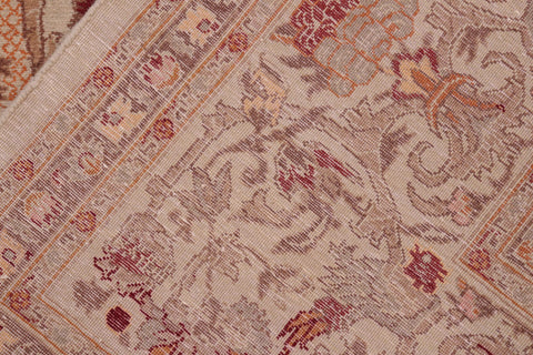 handmade Transitional Sayra Green Beige Hand Knotted RECTANGLE 100% WOOL area rug 8x10