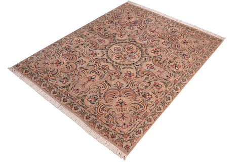 handmade Traditional Mountain Gray Tan Hand Knotted RECTANGLE 100% WOOL area rug 8x10