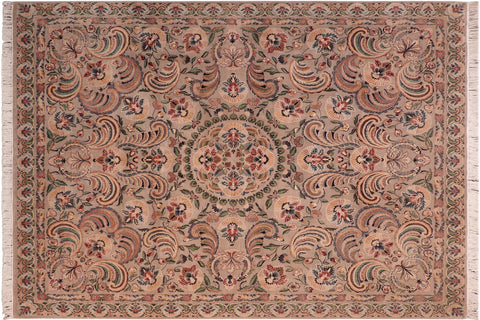 handmade Traditional Mountain Gray Tan Hand Knotted RECTANGLE 100% WOOL area rug 8x10