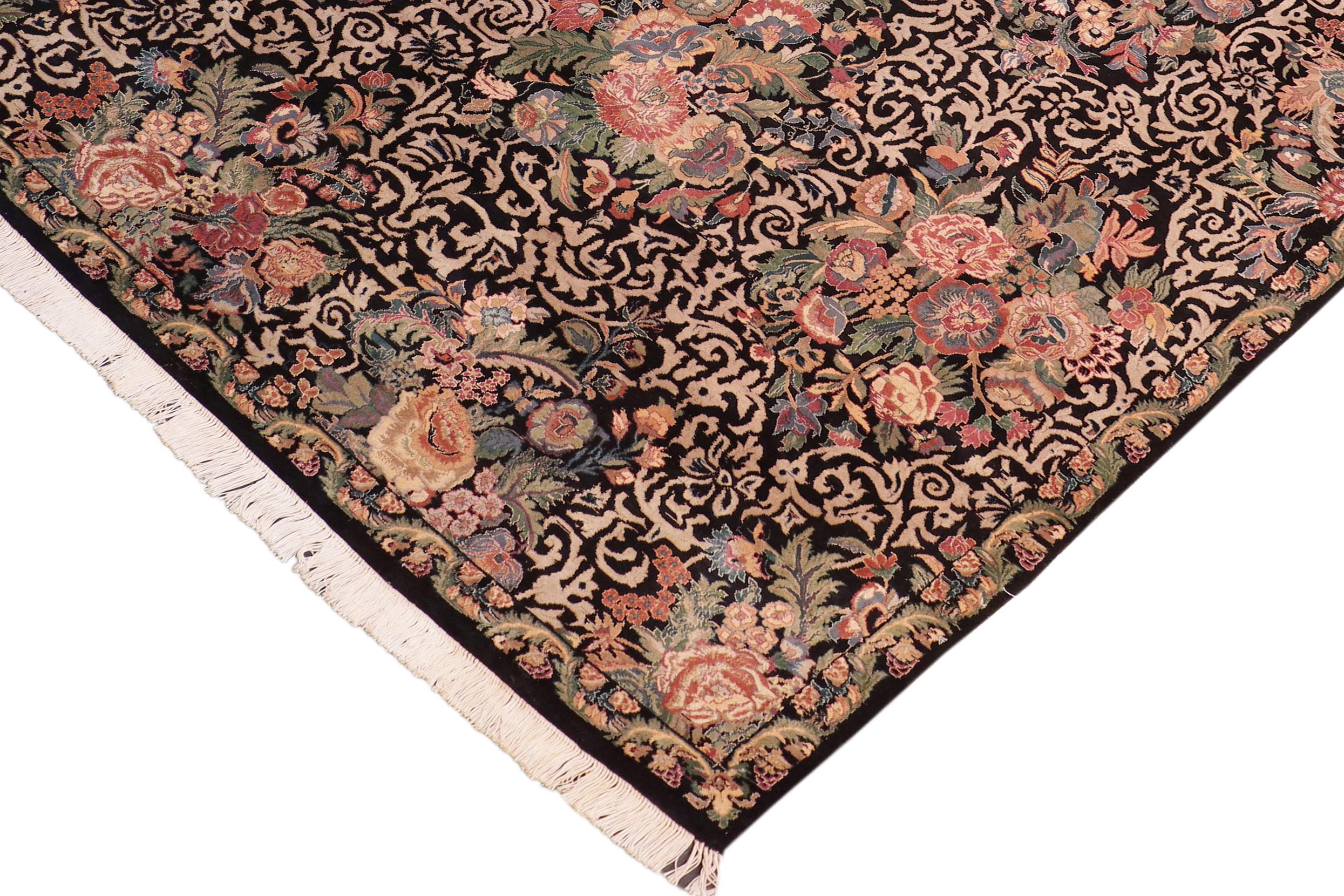 handmade Transitional Akbar Black Rust Hand Knotted RECTANGLE 100% WOOL area rug 8x10