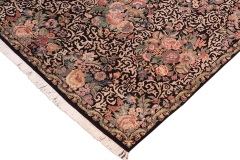 handmade Transitional Akbar Black Rust Hand Knotted RECTANGLE 100% WOOL area rug 8x10