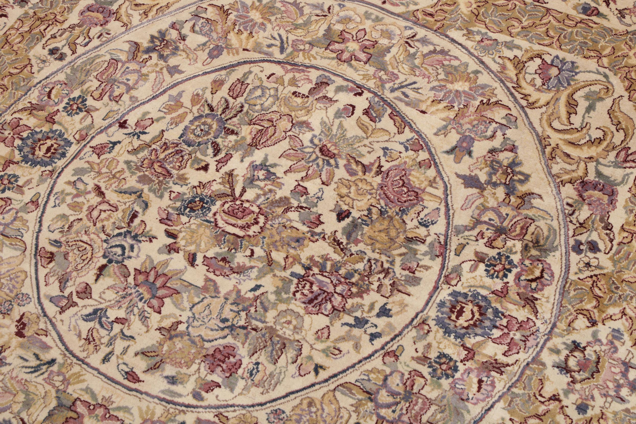 handmade Traditional Nazakat Beige Gold Hand Knotted RECTANGLE 100% WOOL area rug 9x12