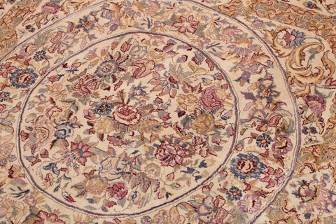 handmade Traditional Nazakat Beige Gold Hand Knotted RECTANGLE 100% WOOL area rug 9x12