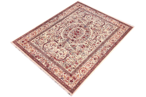 handmade Traditional Kala Bage Ivory Gold Hand Knotted RECTANGLE 100% WOOL area rug 9x12