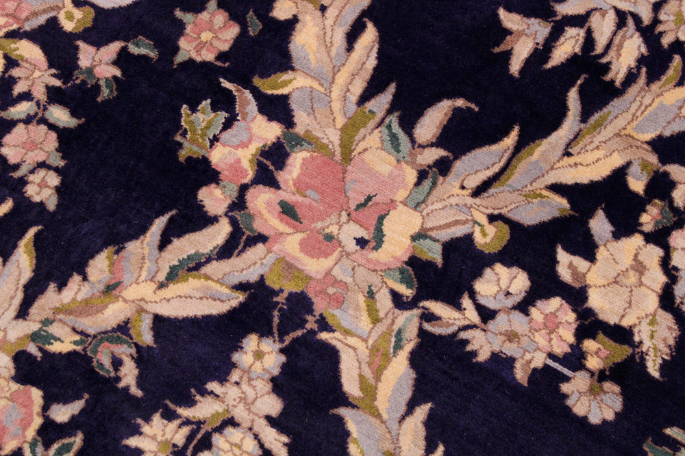 handmade Transitional Basan Blue Gray Hand Knotted RECTANGLE 100% WOOL area rug 9x12