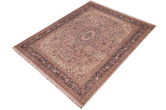 handmade Traditional Anarlaki Taupe Green Hand Knotted RECTANGLE 100% WOOL area rug 9x12