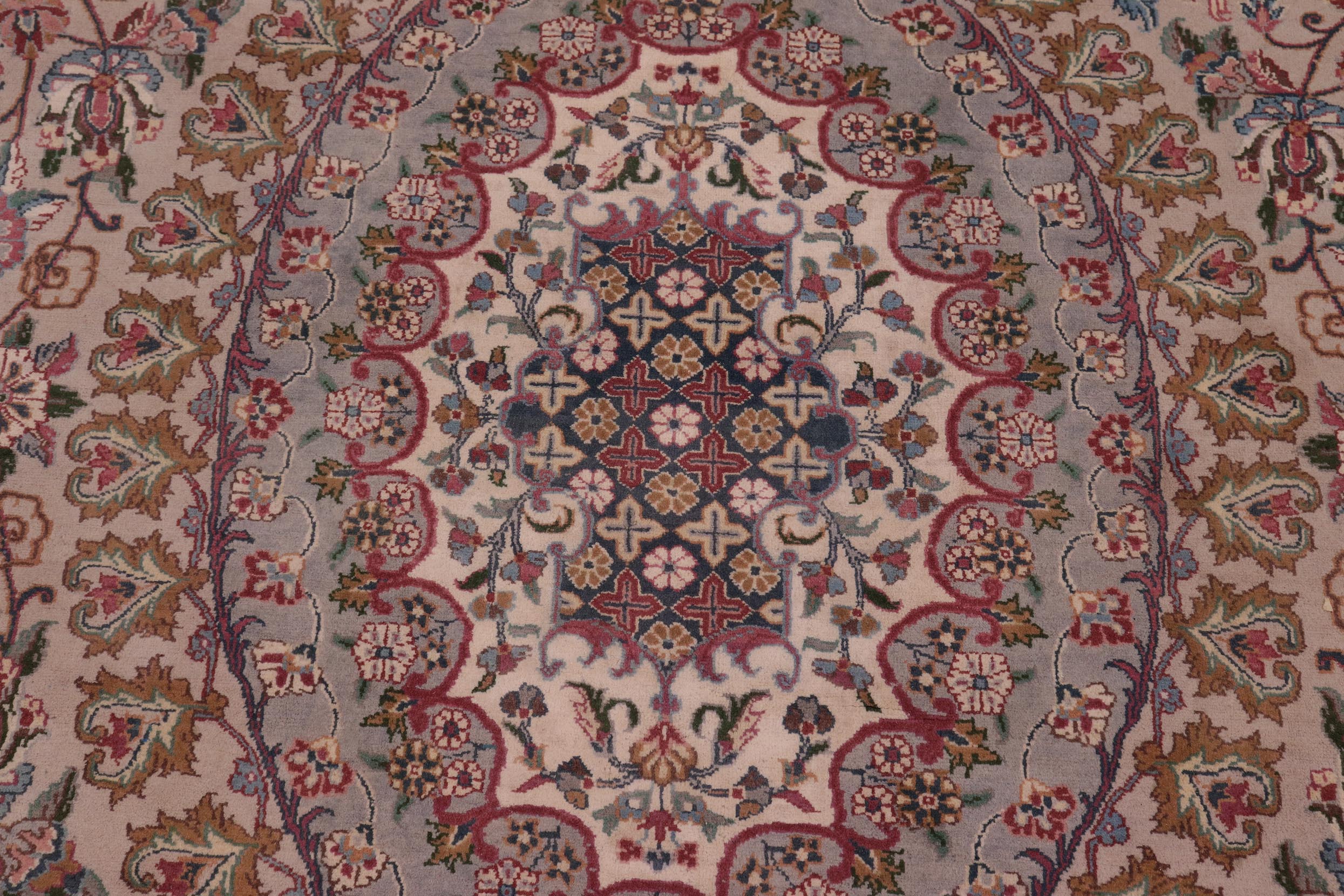 handmade Traditional Anarlaki Taupe Green Hand Knotted RECTANGLE 100% WOOL area rug 9x12