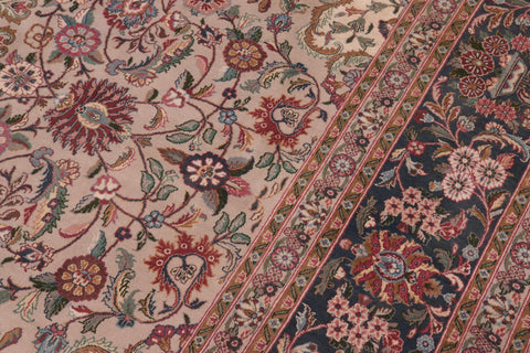 handmade Traditional Anarlaki Taupe Green Hand Knotted RECTANGLE 100% WOOL area rug 9x12