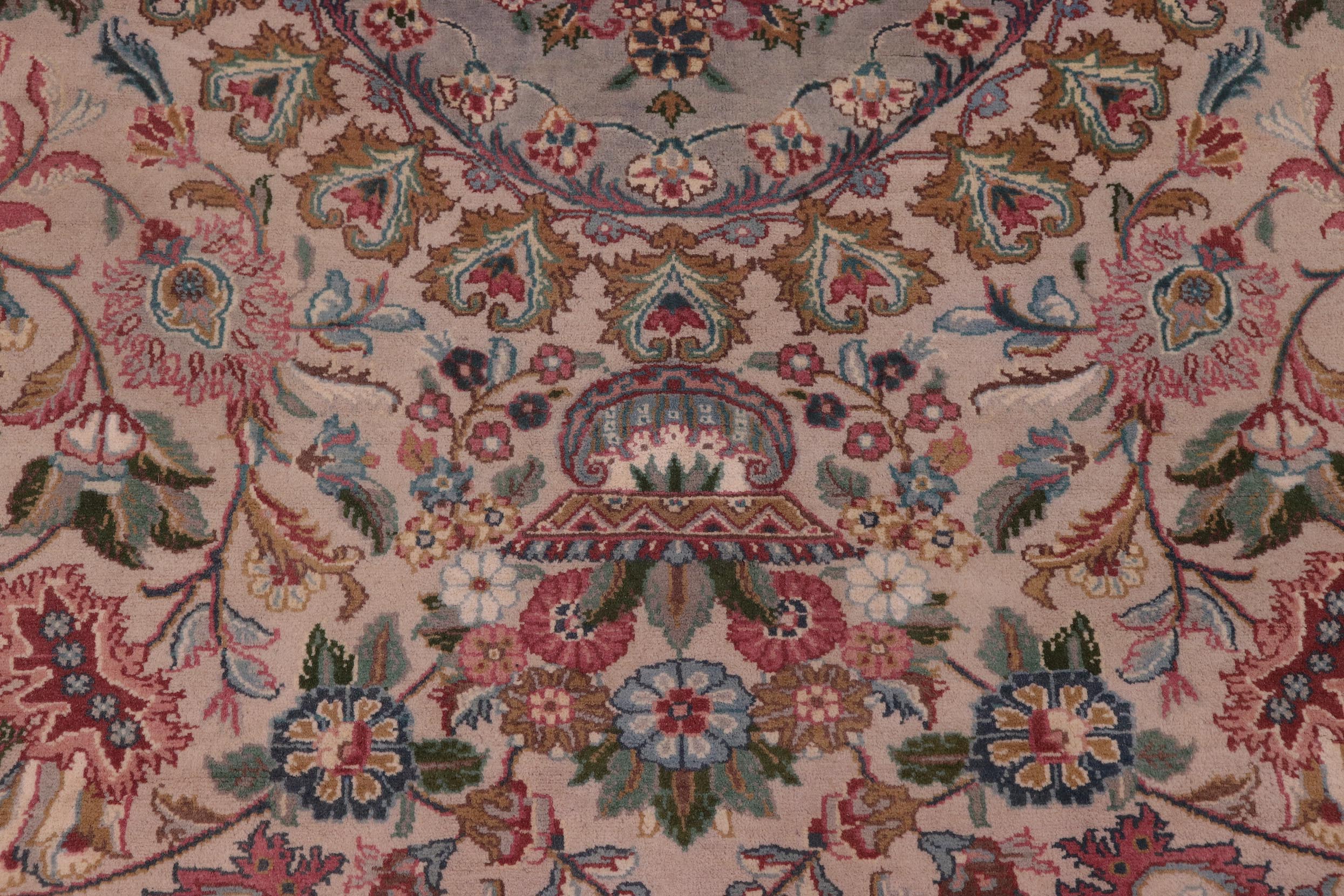 handmade Traditional Anarlaki Taupe Green Hand Knotted RECTANGLE 100% WOOL area rug 9x12