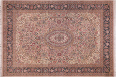 handmade Traditional Anarlaki Taupe Green Hand Knotted RECTANGLE 100% WOOL area rug 9x12