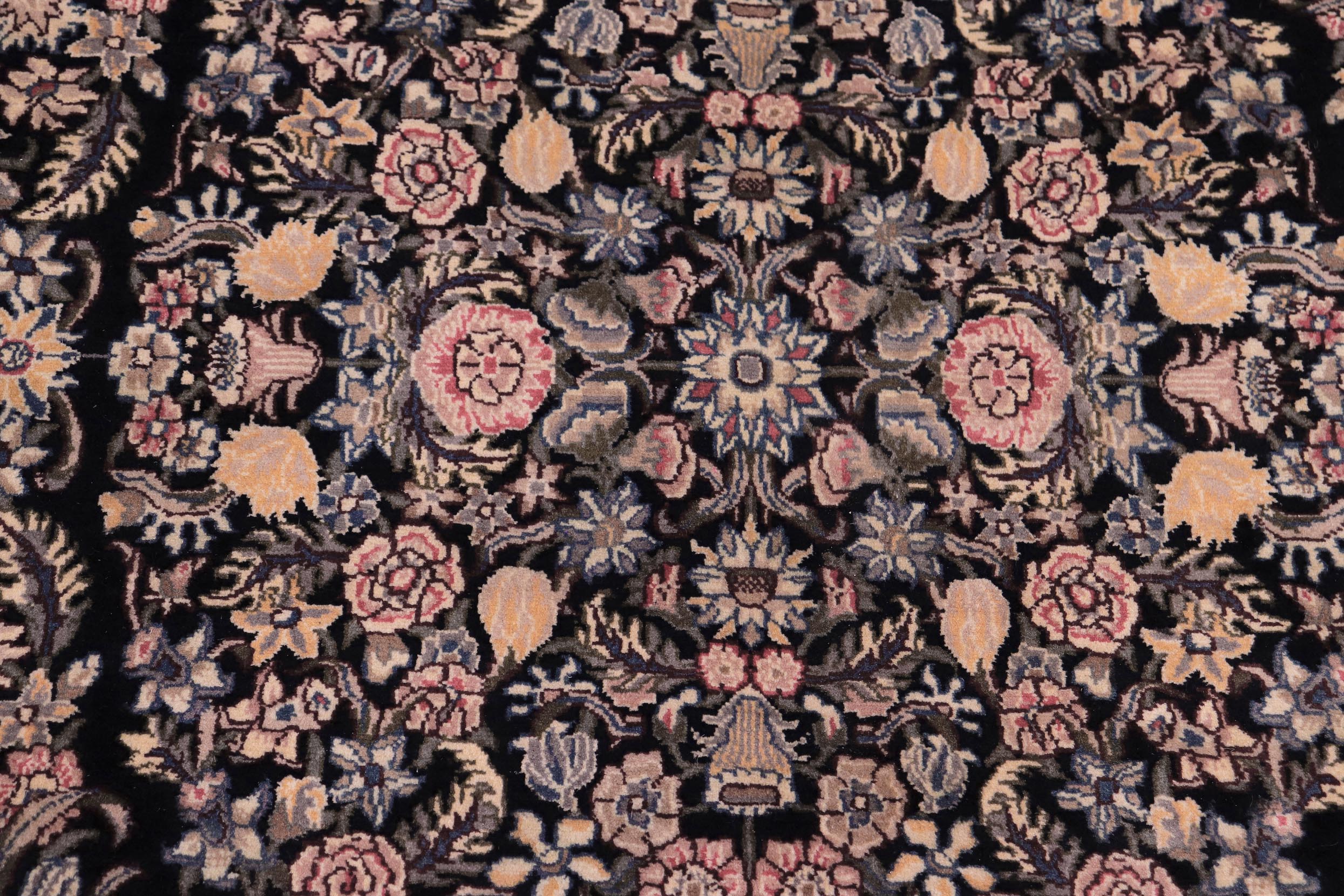 handmade Traditional Tamour Black Black Hand Knotted RECTANGLE 100% WOOL area rug 9x12